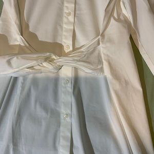 J. Jill button shirt with collar…. Tunic length with long ties